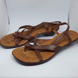 Boc born brown leather strappy sandals size 8